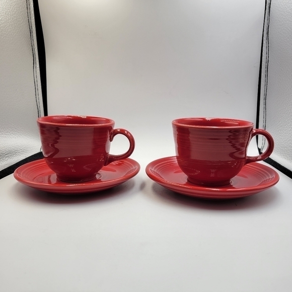 Fiesta Other - Fiesta Ware Tea Coffee Cups And Saucers - 4 Pieces